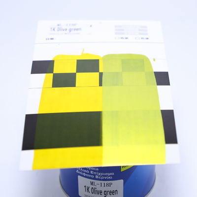 1K हाई परफॉर्मेंस ऑलिव ग्रीन कार पेंट रेजिन लिक्विड कोटिंग फॉर स्प्रे एक्रिलिक पेंट विथ पाउडर एपेयर