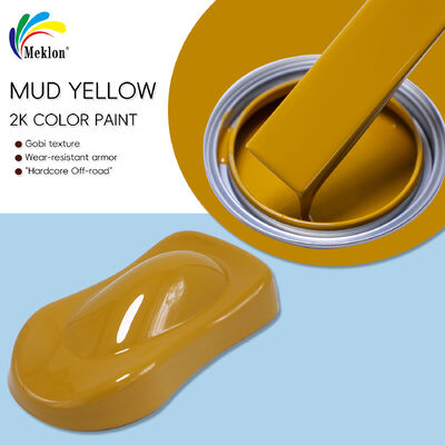 2K Mud Yellow Acrylic Car Refinish Topcoat Paint with Spray Application Liquid Coating Car Paint for Auto Repair & Renovation