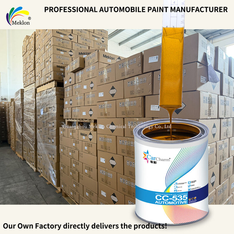 100% मैच्ड एमके-एम418 एक्रेलिक रिफिनिश कार पेंट स्प्रे 1K बेसकोट गोल्डन सिल्वर (पीला) कार रिपेयर के लिए कार पेंट